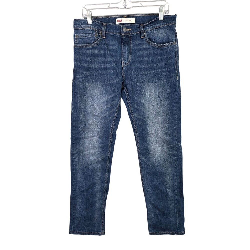 Mens Levi's 511 Slim Blue Denim Jeans Med Wash Cotton Blend Stretch Size 30X30